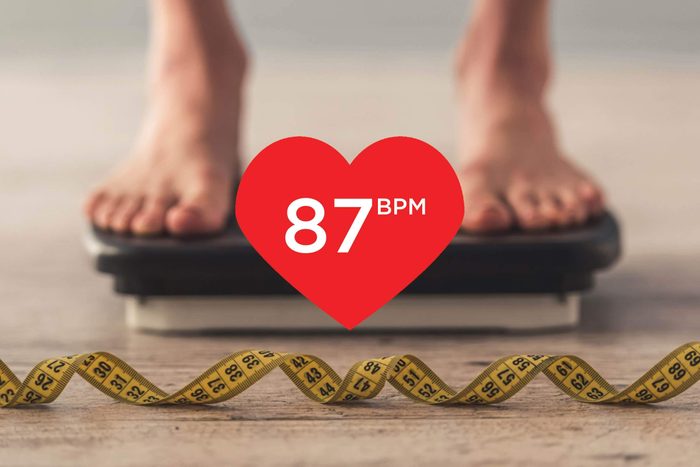 feet on scale; measuring tape