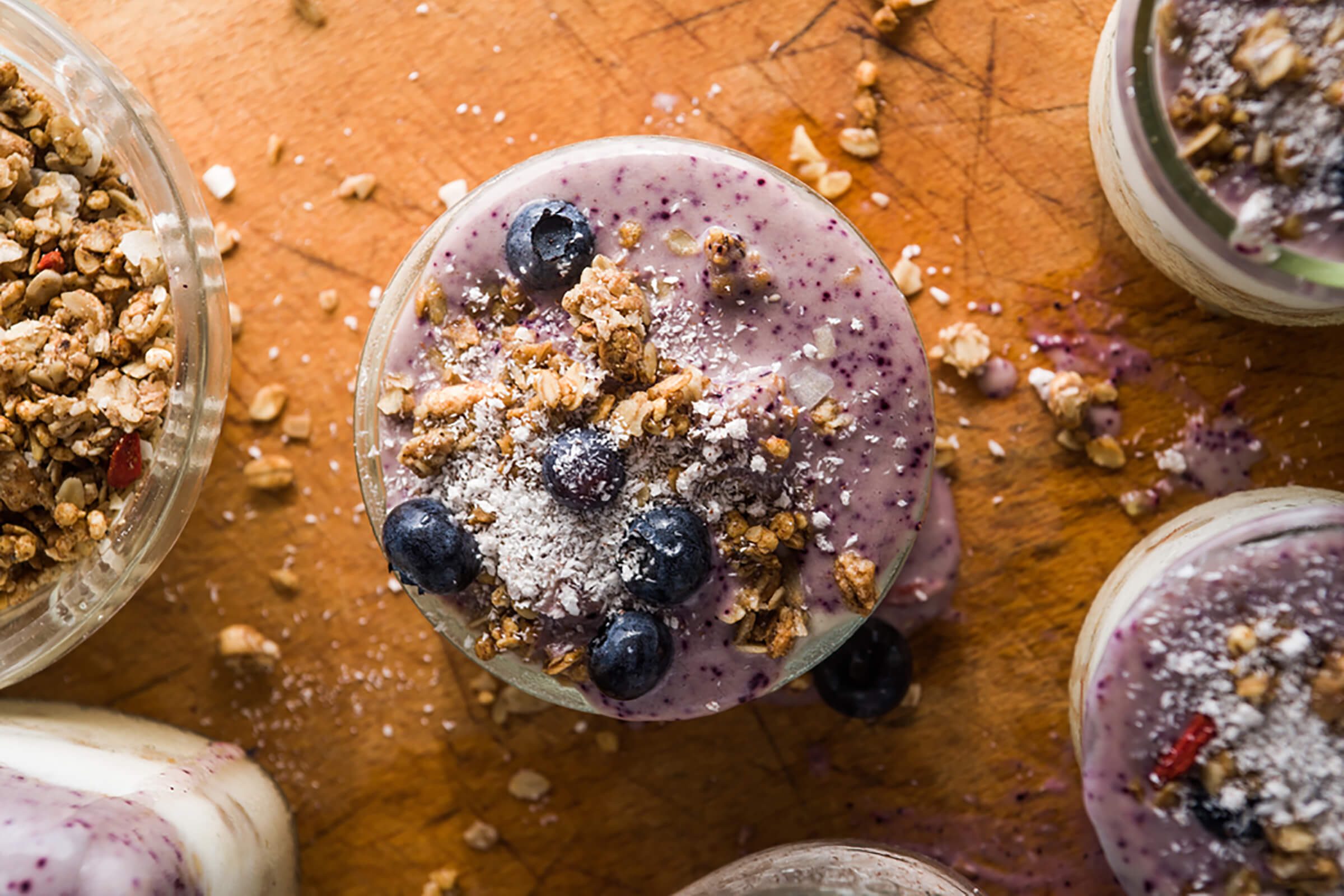 Parfait with yogurt and fruit