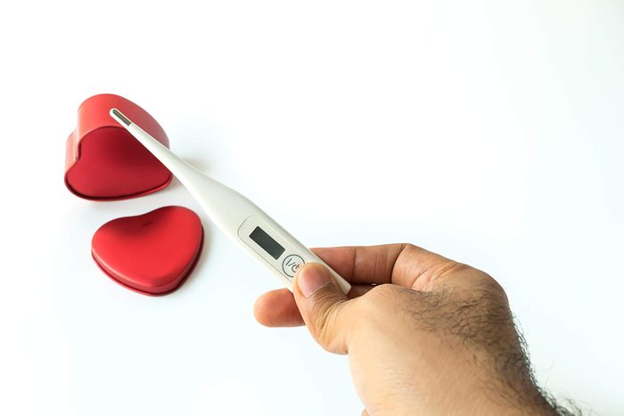 thermometer with heart