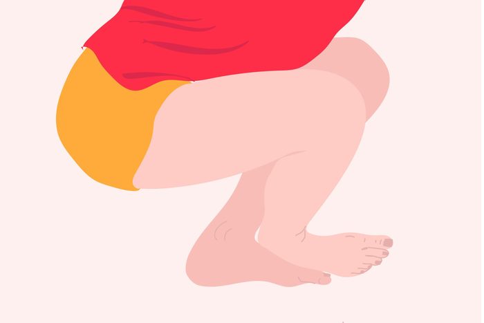 illustration of person doing sitting-to-rising test