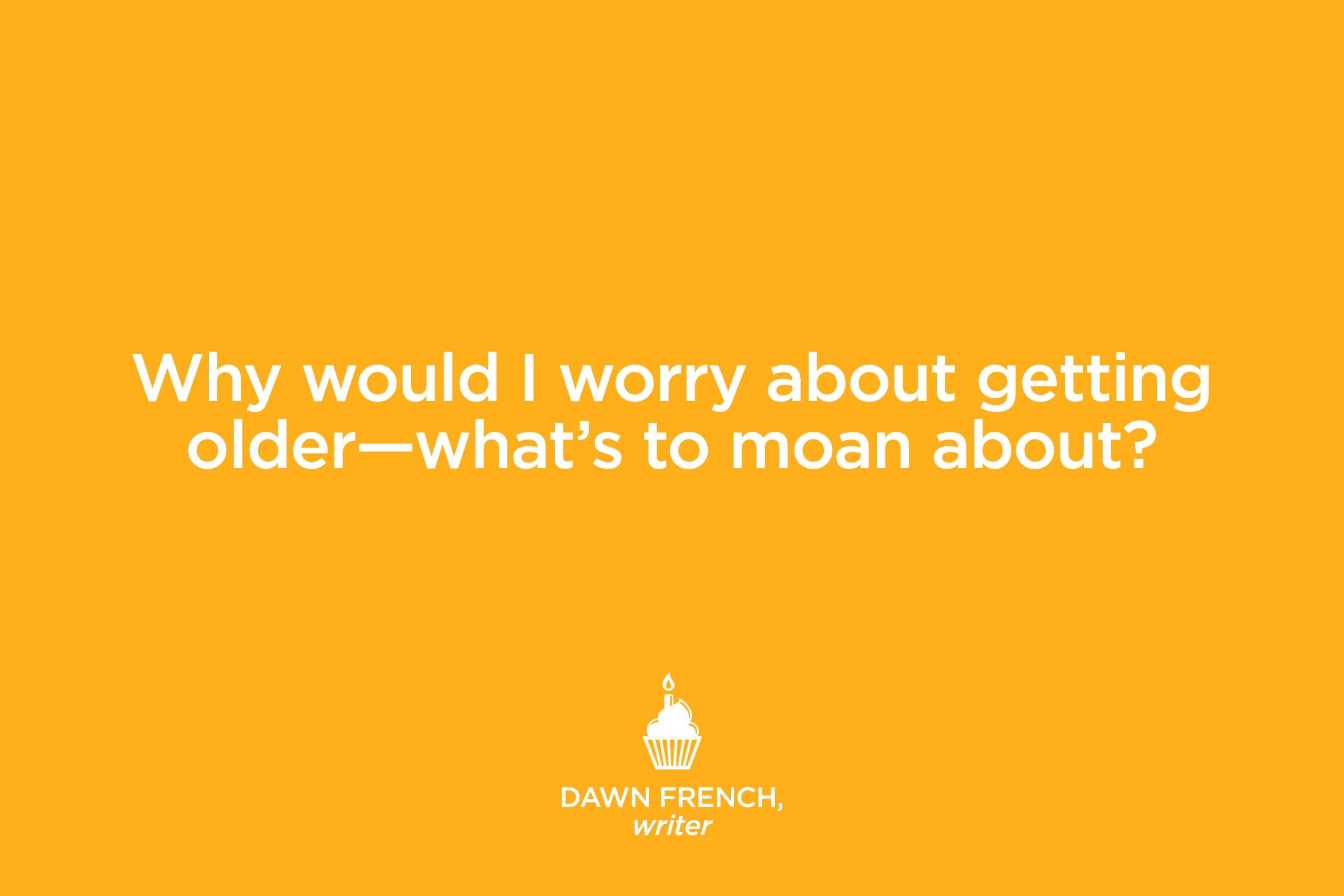 Writer Dawn French.