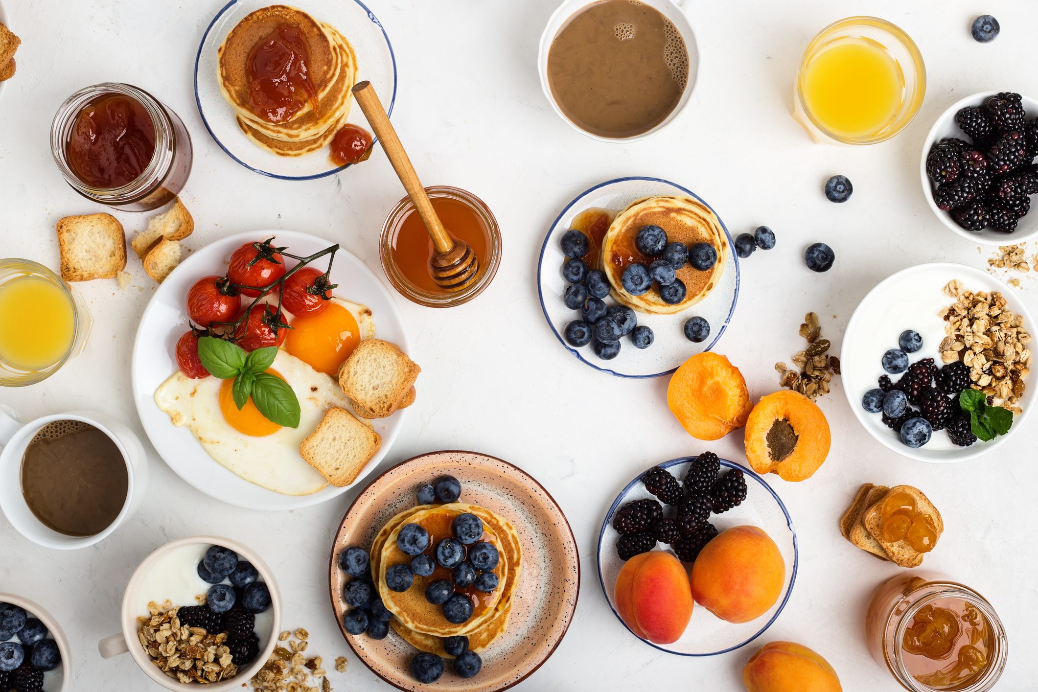 breakfast spread from above