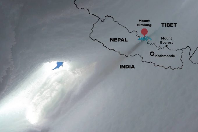 map of Mount Himlung