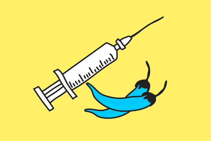 illustration of syringe and peppers
