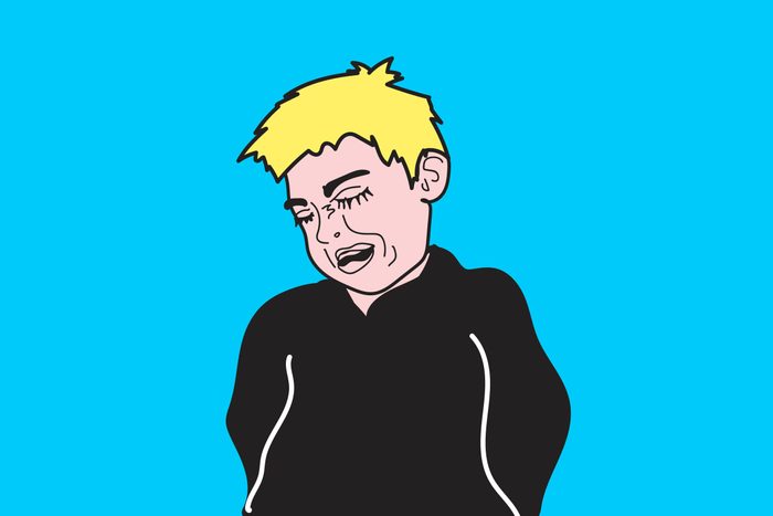 illustration of kid making a face