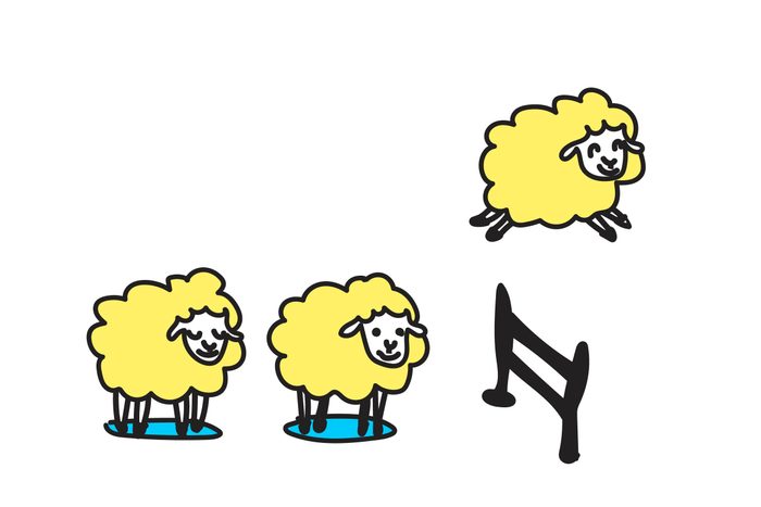 illustration counting sheep