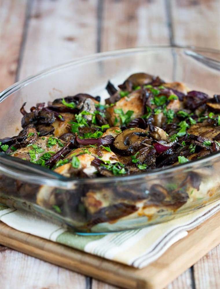 roasted chicken mushrooms