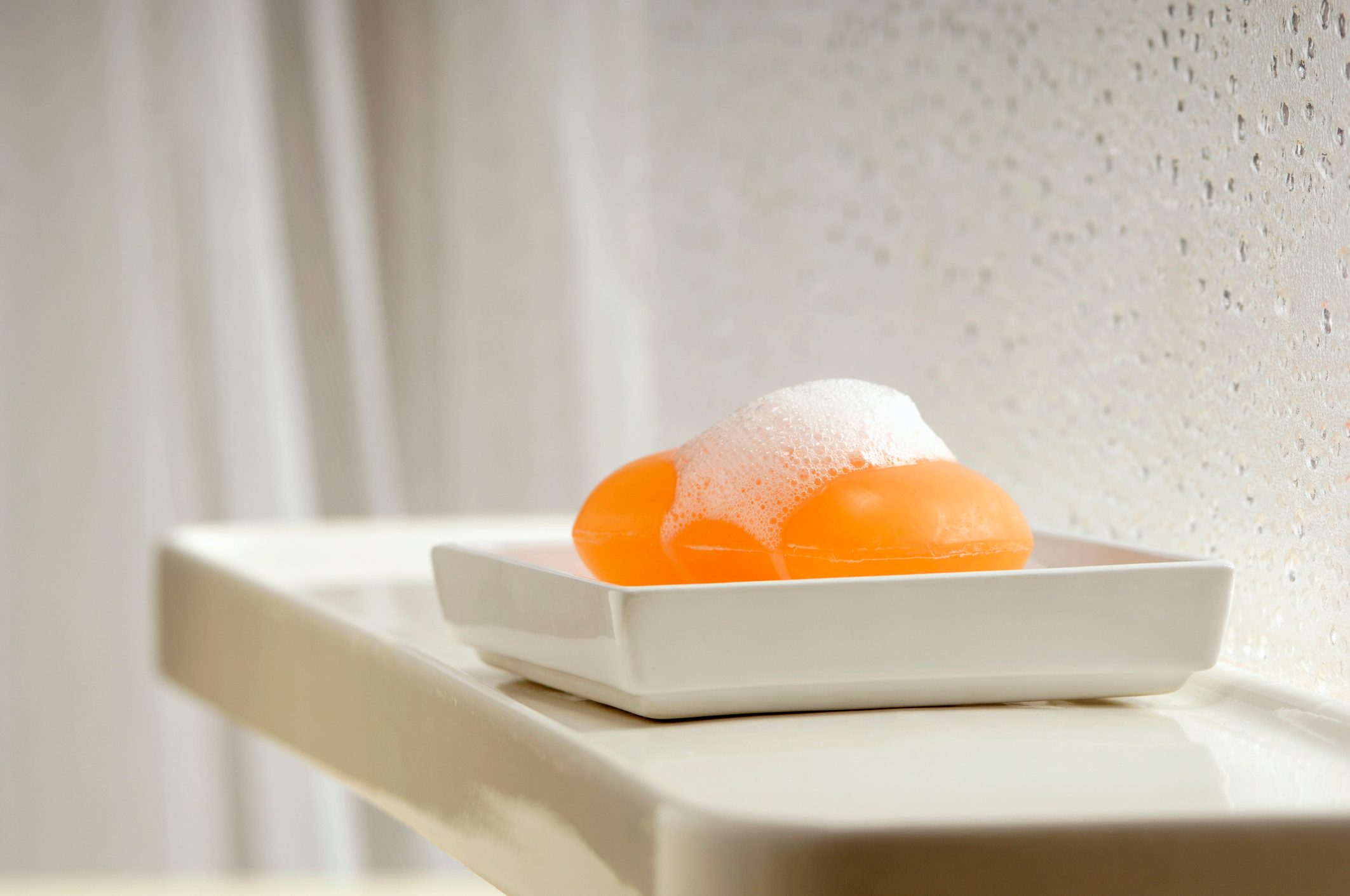 bar of soap in shower