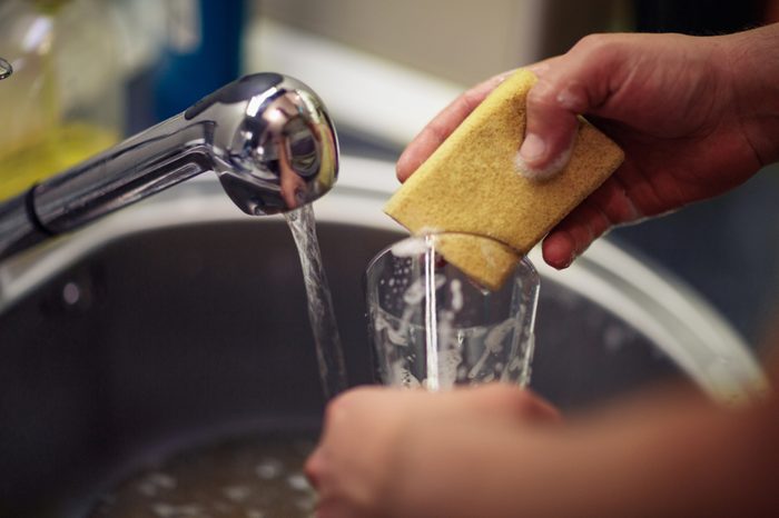 Washing dishes