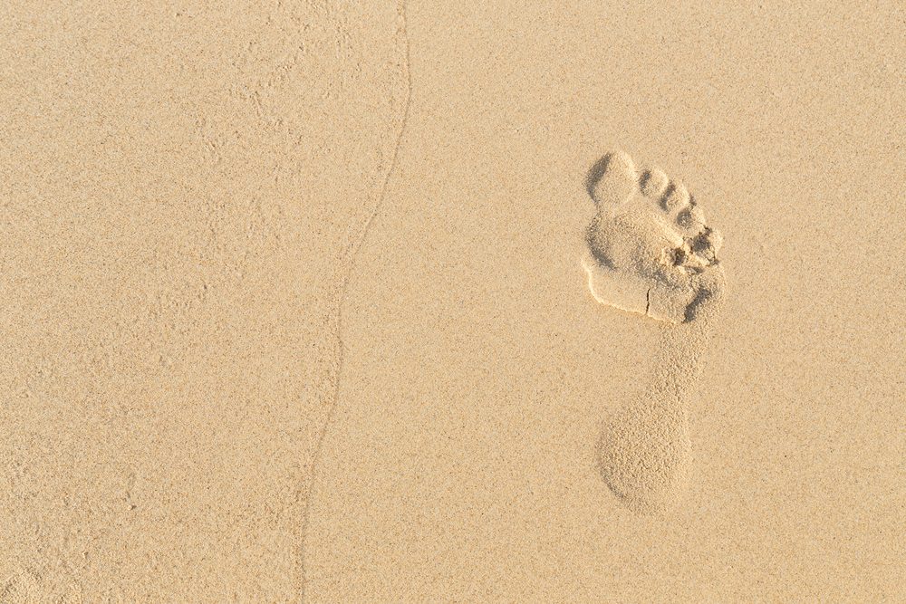 footprint in the sand