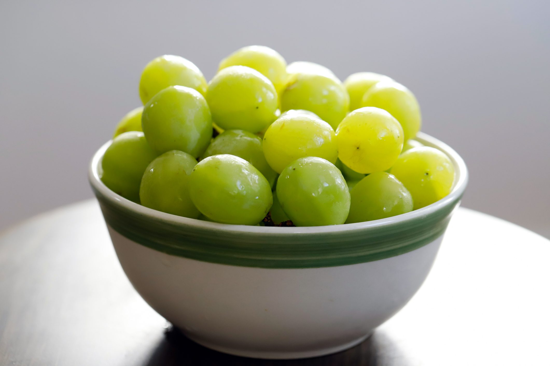 fresh green grapes