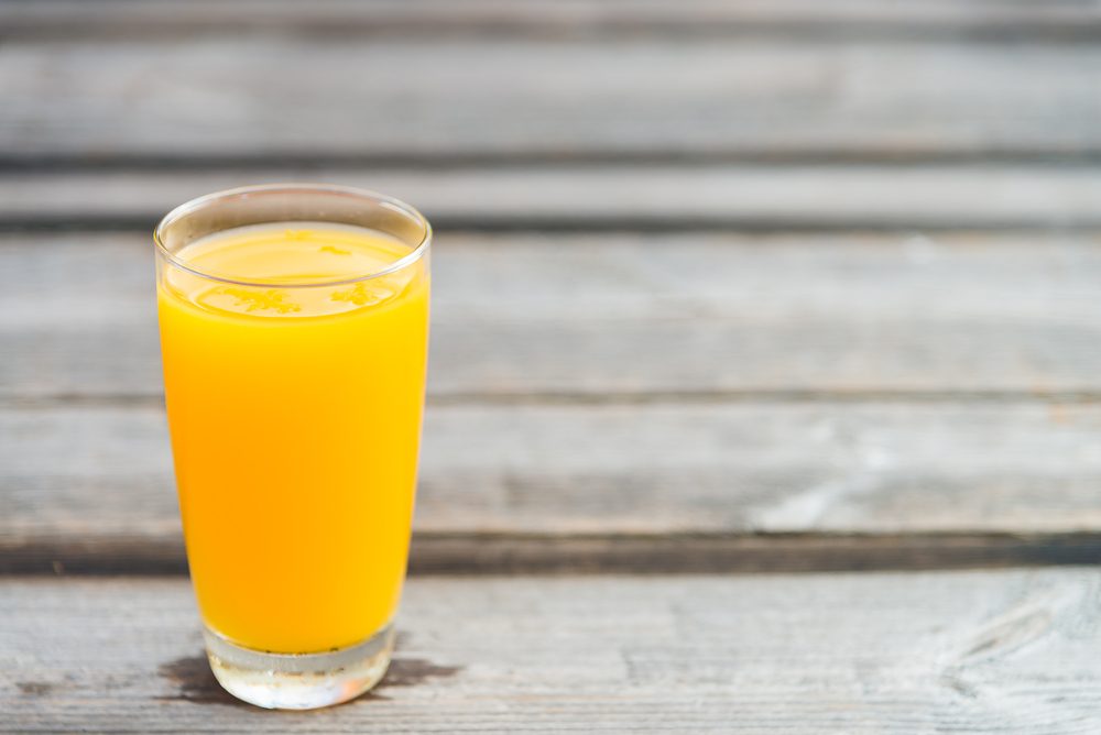 Orange juice glass