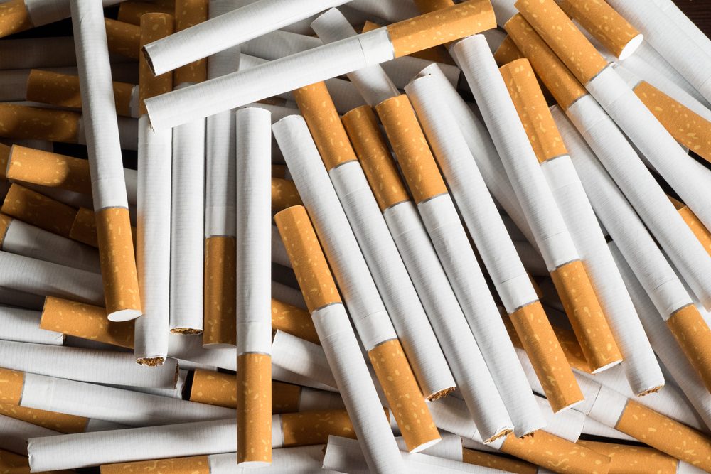 cigarettes strewn on a surface