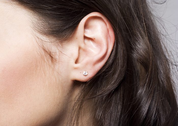 woman ear closeup