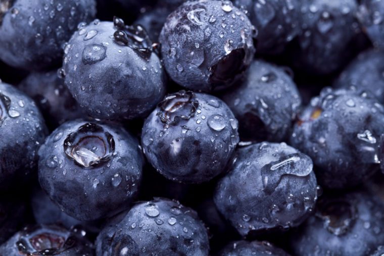 Closeup of fresh blueberries. fruit full of vitamin C 