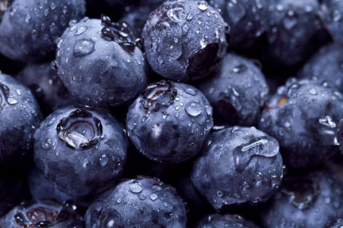 Closeup of fresh blueberries. fruit full of vitamin C