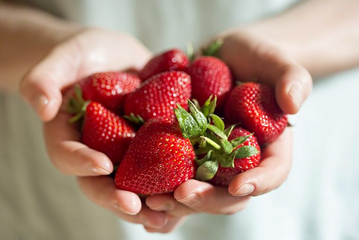 Handful of strawberries