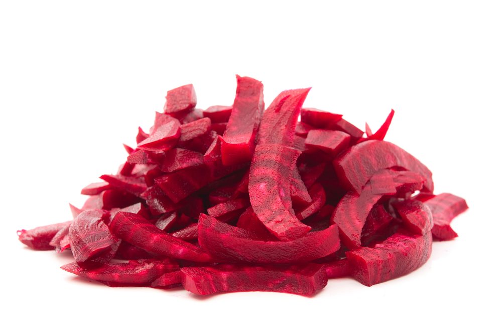 beet on white background