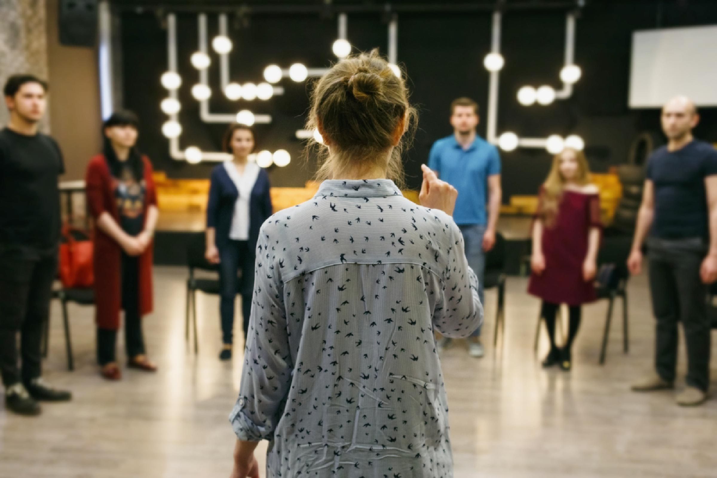 acting class teacher and students