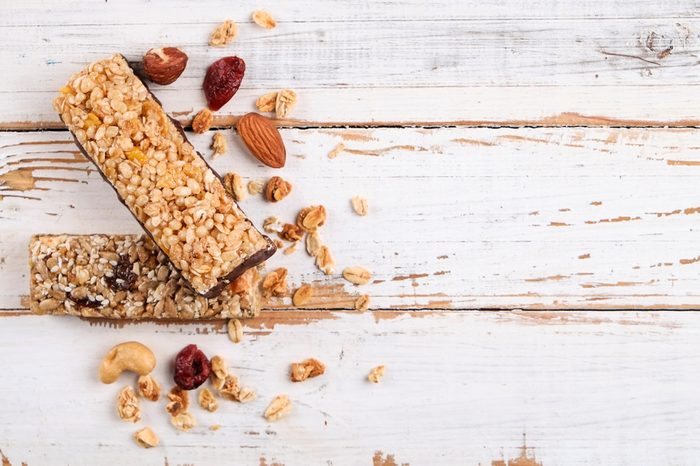 Top view of cereal bars.