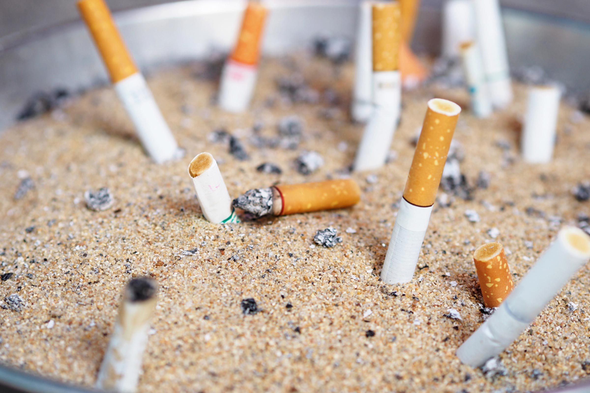 cigarettes in ashtray