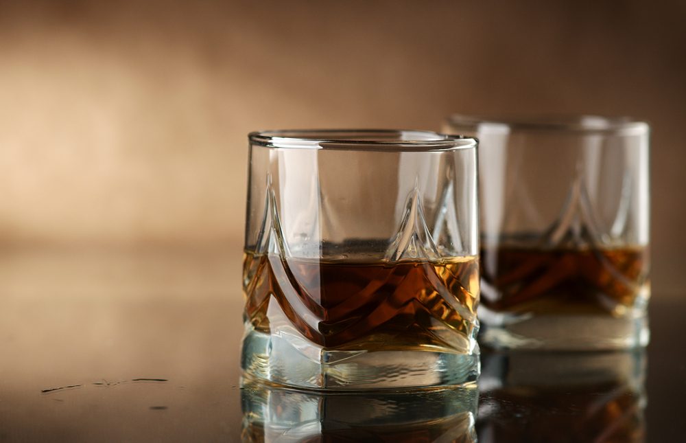 Whiskey in glasses