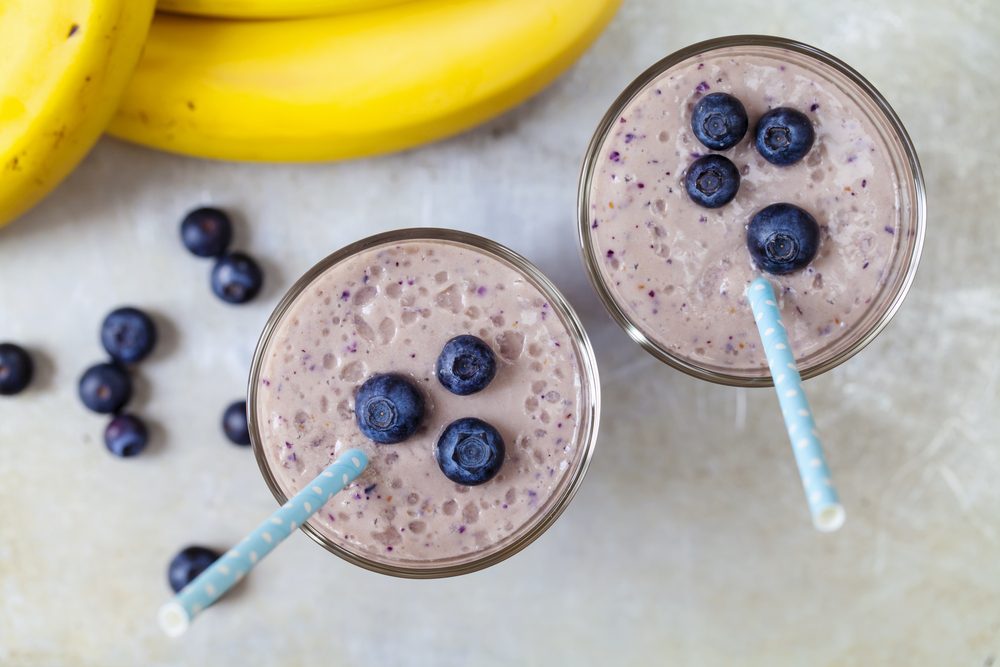 Blueberry and banana smoothie
