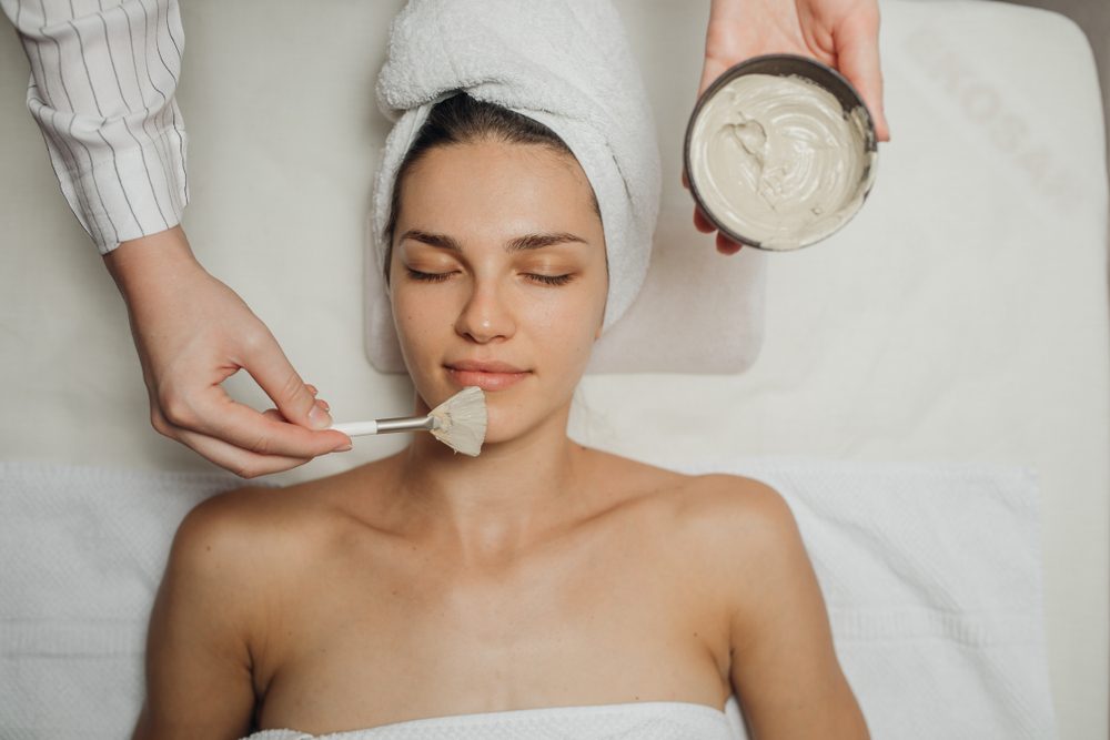 woman getting a skin treatment