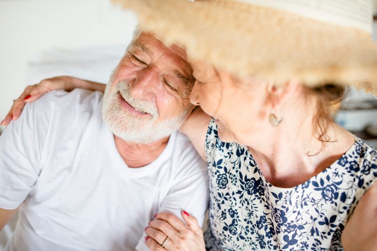 mature couple laughing