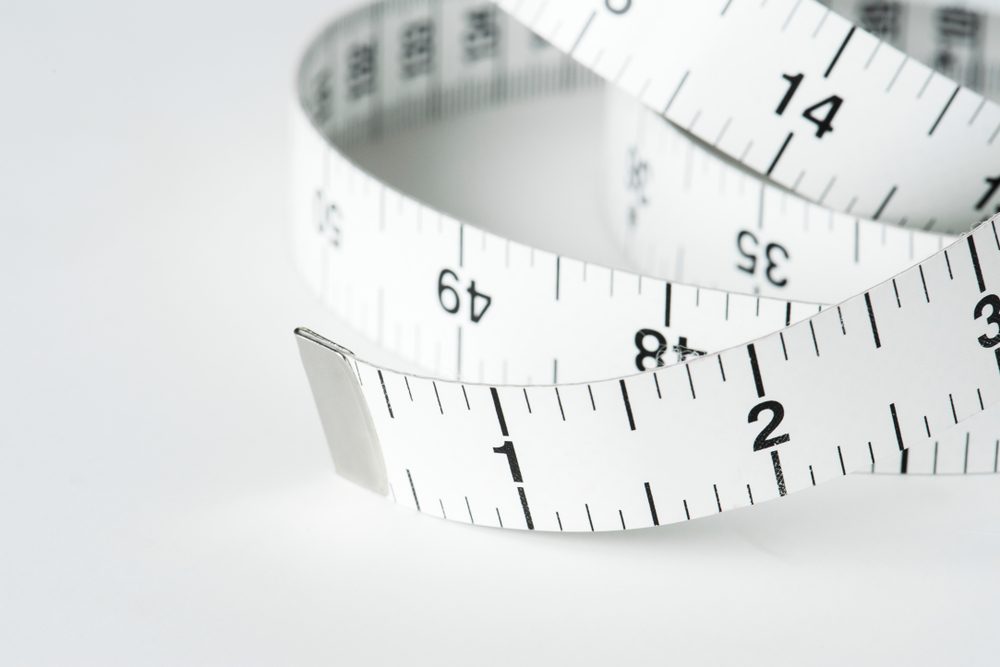 Closeup of measuring tape