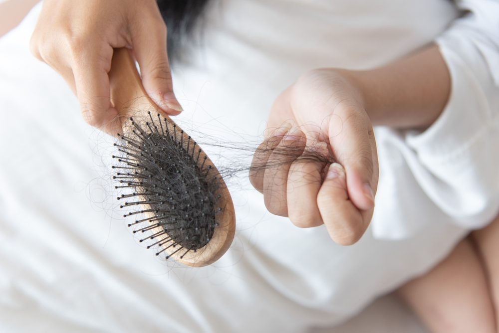 brush with lots of hair strands