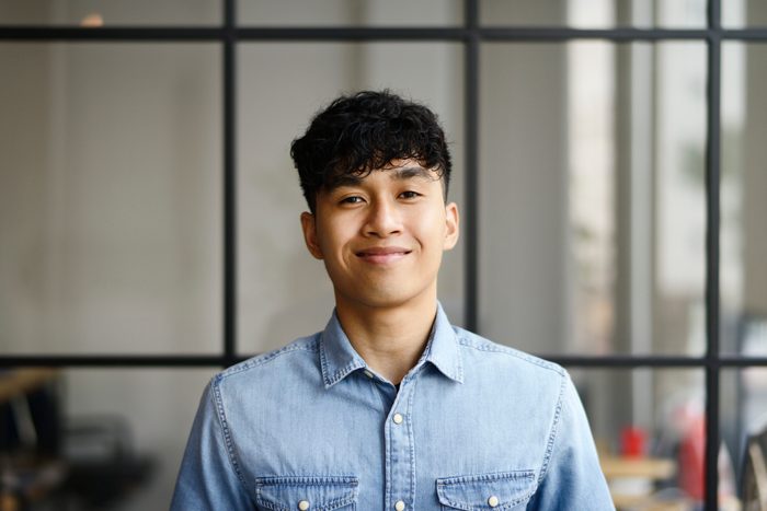 portrait of young man in the office