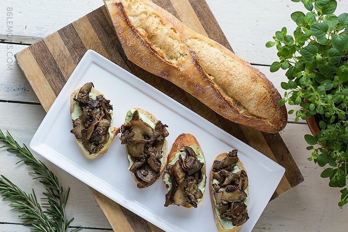 vegan Mushroom Crostini