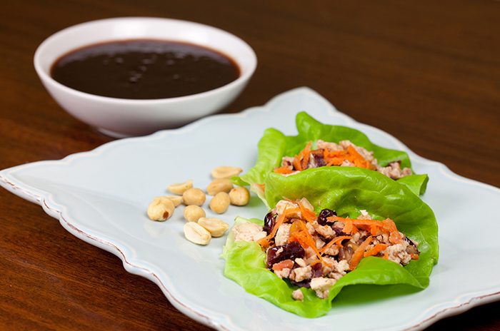 cranberry tofu lettuce cups