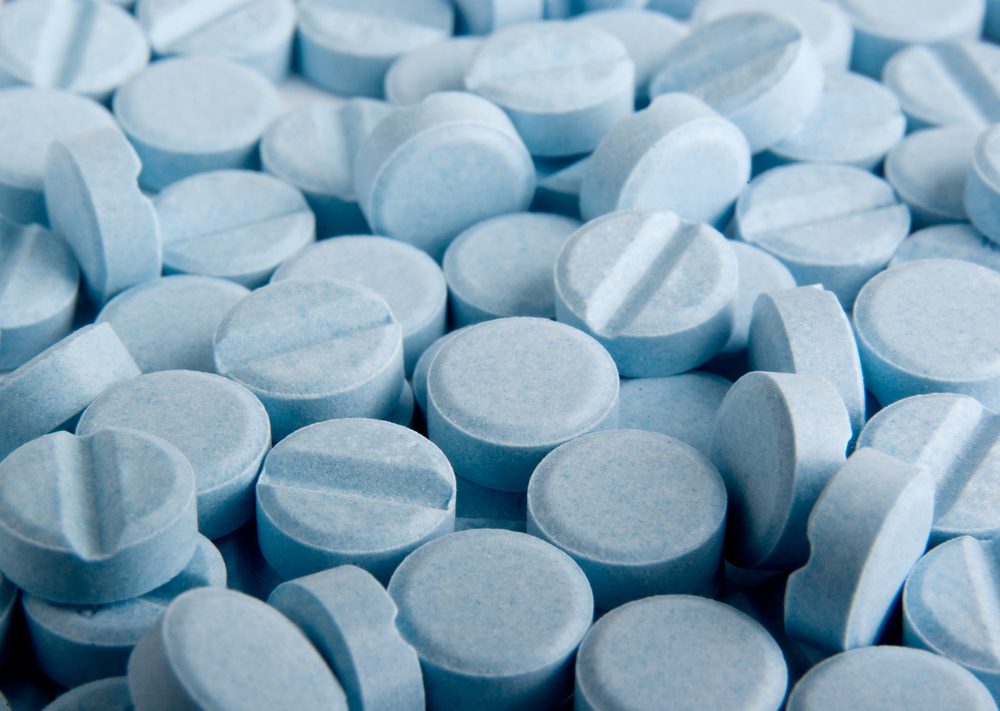 Blue pills background