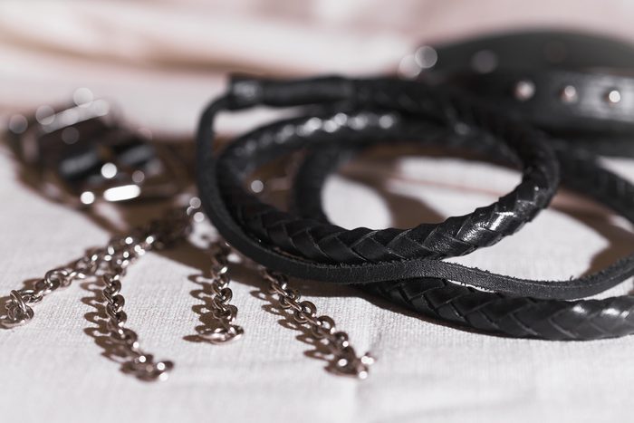 sexy love toys on a white blanket