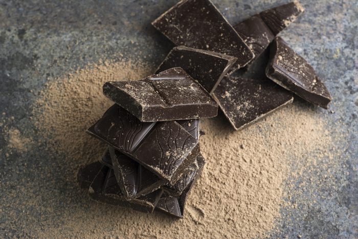 pieces of dark chocolate