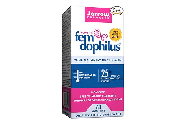 Jarrow Formulas Fem-Dophilus, 1 Billion Organisms Per Cap, Supports Vaginal and Urinary Tract Health, 60 Count (Cool Ship, Pack Of 3)