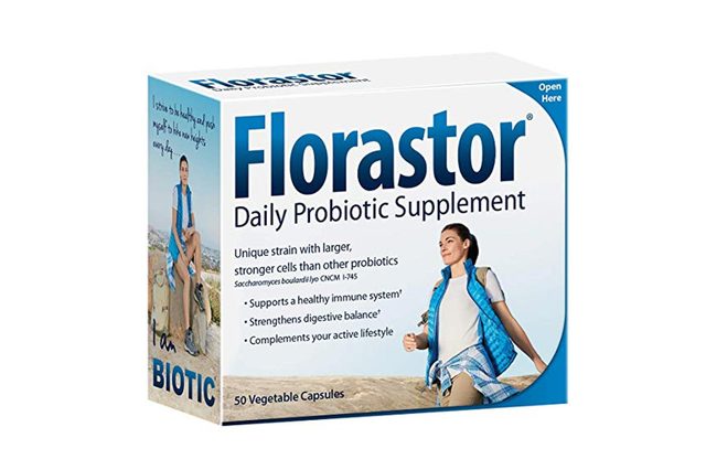 Florastor Daily Probiotic Supplement for Men and Women – Saccharomyces Boulardii lyo CNCM I-745 (250 mg; 50 Capsules)