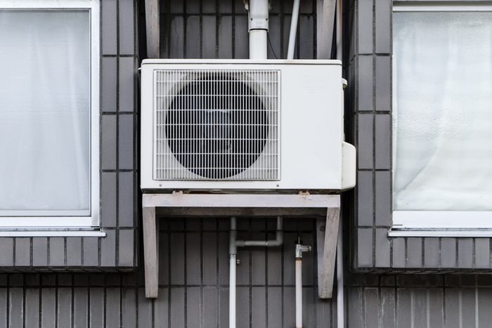 Air conditioner outside the building