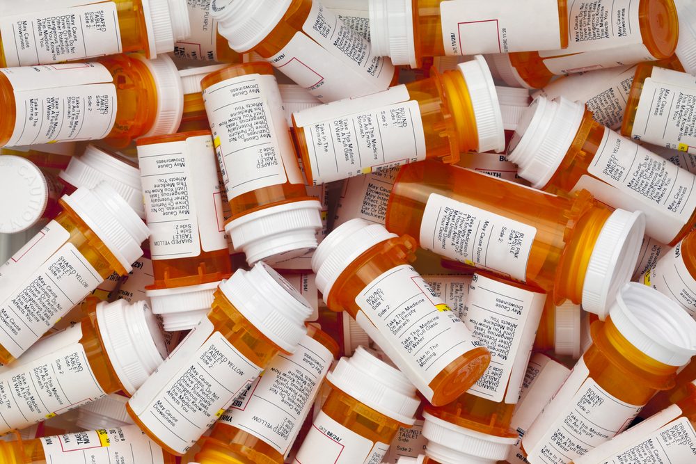 prescription medication bottles