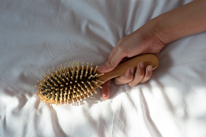 brush with hair loss