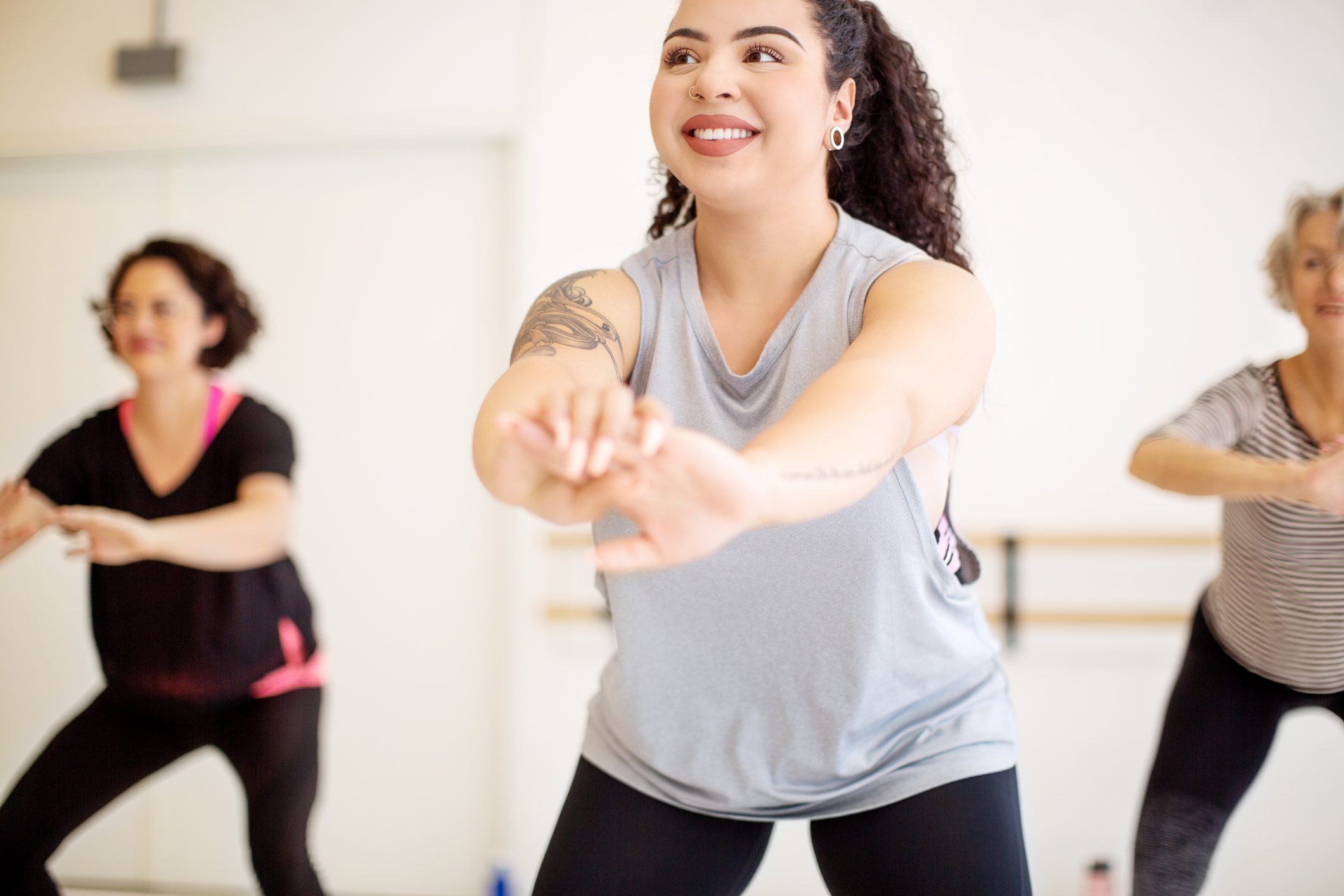 women in fitness class