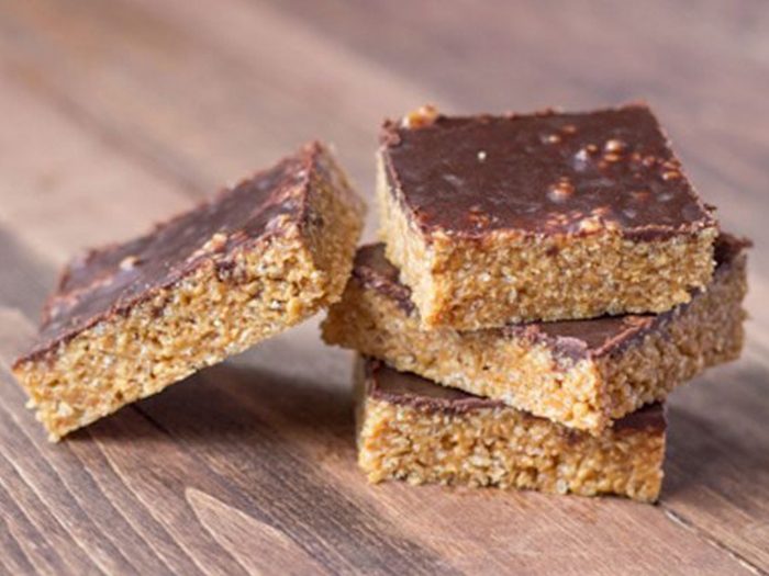 Healthy Reeses Quinoa Crispy Treats