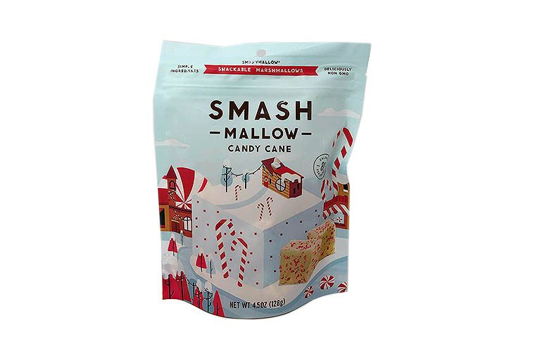 Smashmallow Candy Cane Marshmallows with Organic Cane Sugar