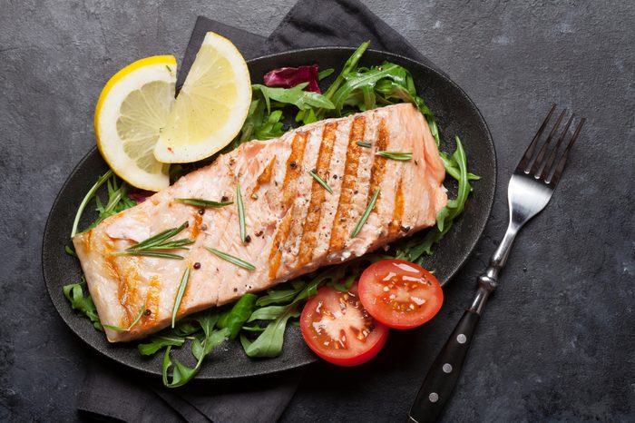 grilled salmon plate