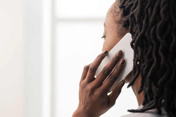 woman talking on cellphone