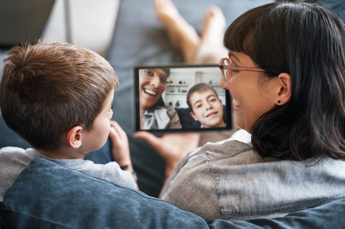 video chatting with family and friends