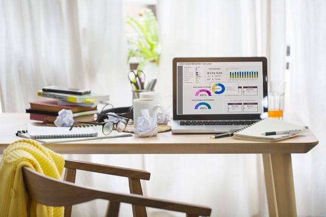 working from home desk and office space