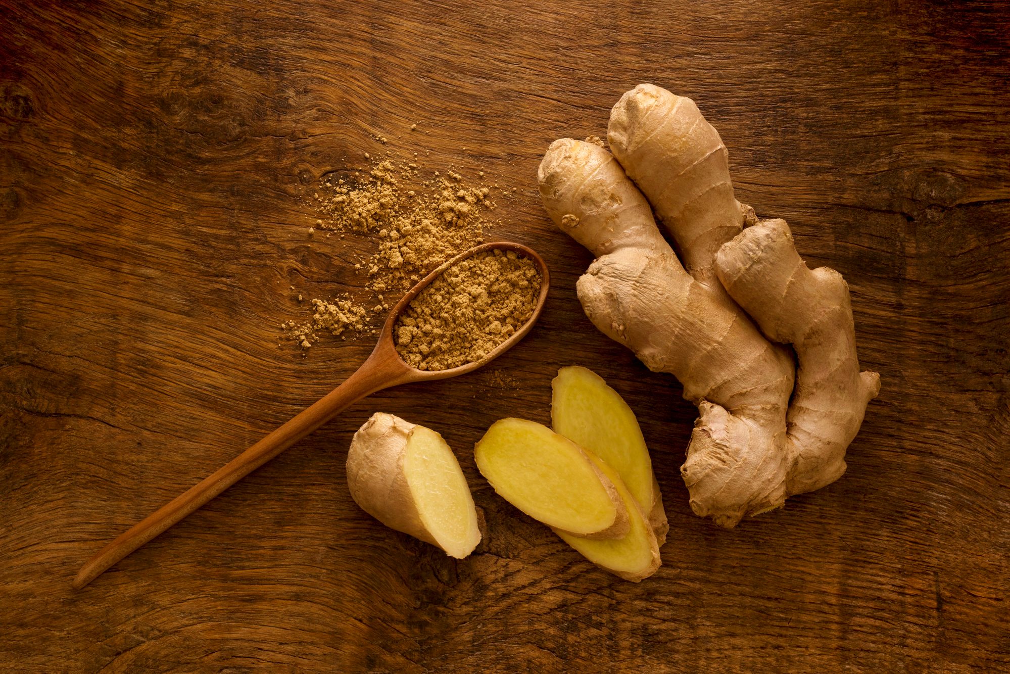 overhead shot of ginger